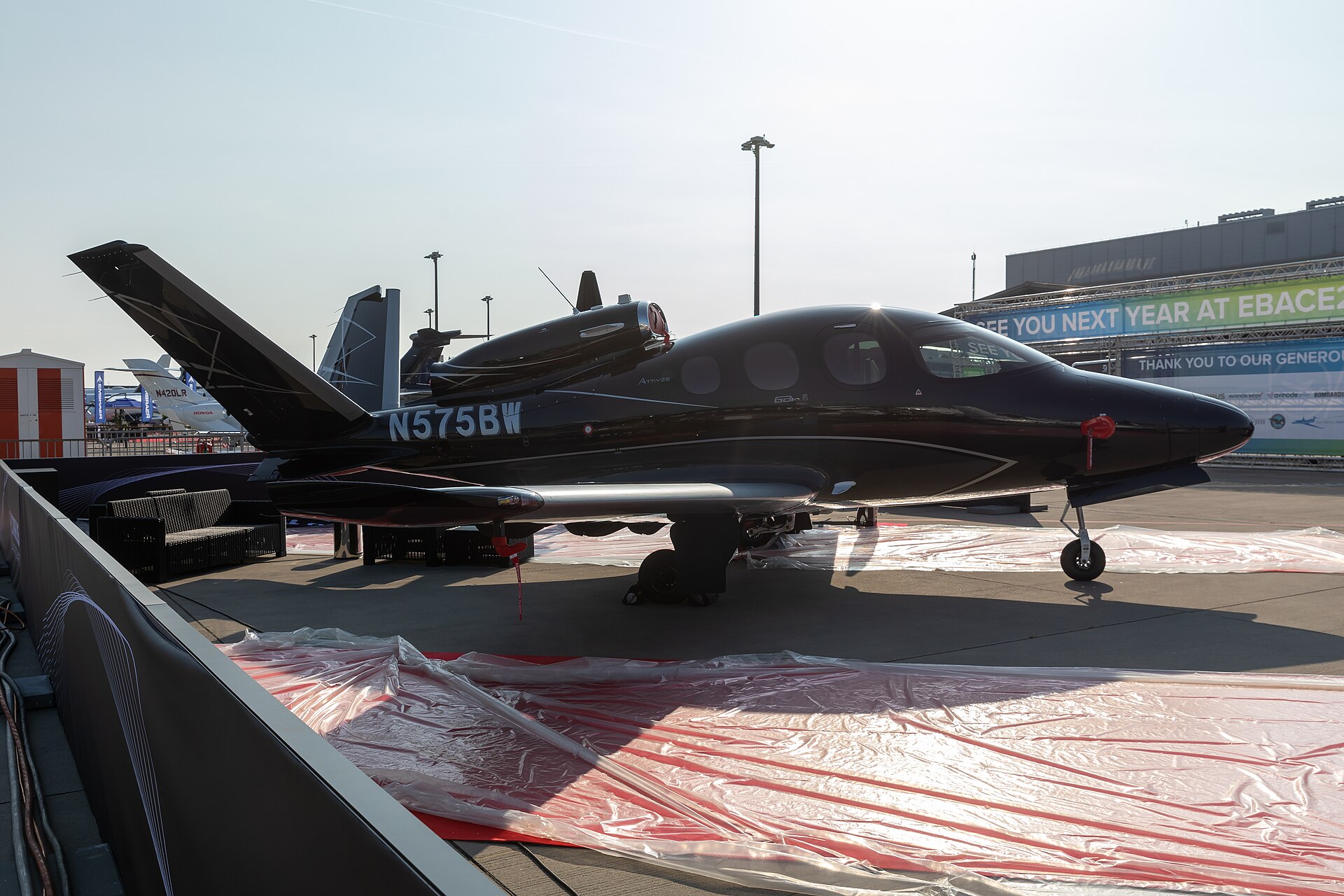 Cirrus Vision Jet on tarmac